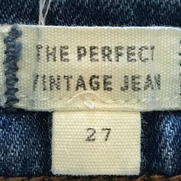 Madewell the Perfect Vintage Jean Women 27 Blue High Rise Distressed Raw Hem - Picture 4 of 13